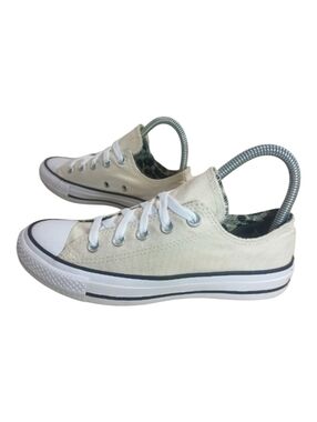 Converse All Stars Low Top Cream Black Animal Print Double Tongue Women's Size 6